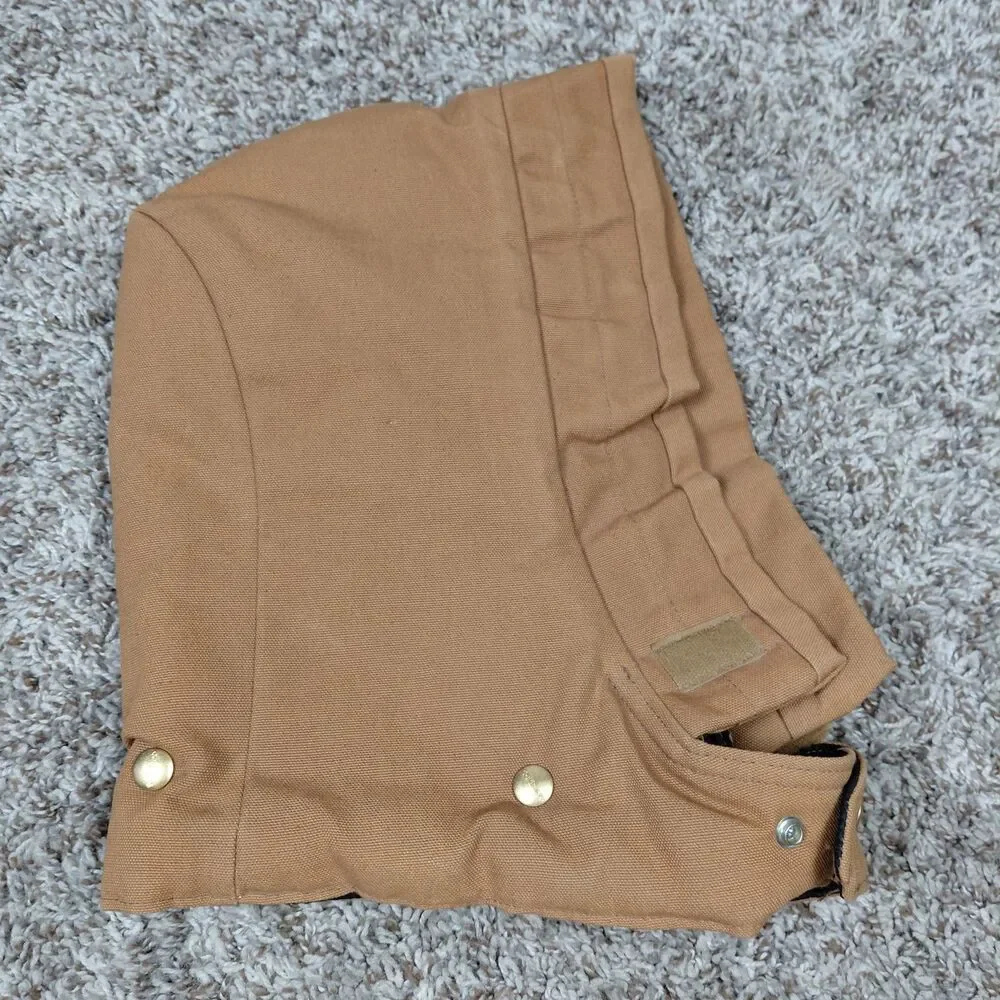 Vintage Carhartt A02 Snap On Hood Brown Quilt Lined Canvas Duck USA Union Made